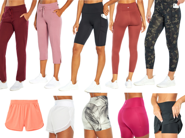 Poly-Spandex Leggings & Athletic Shorts